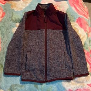 The Children’s Place zip up fleece jacket maroon 4t